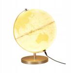 Koopman Világító Műanyag Dekorációs Földgömb Ø 23 CM, Bézs Színben (XX8120170)