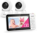 VTech Video Baby Monitor VTech VM924-2 Ecran LCD 5 inch 2 camere Night Vision 300m Raza (VM924-2) Aparat supraveghere bebelus