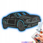 LaserGroot 3D fa kép Ford Mustang 5.0 Gt Fali dekoráció Led éjszakai lámpa (LaserGroot) - allegro - 14 405 Ft