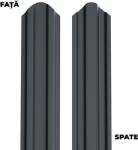BILKA Sipca metalica pentru gard BILKA Gri Grafit Dublu Ral 7024 Mat 92.9 mm 0.40 mm 100cm (23628)