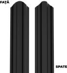 BILKA Sipca metalica pentru gard BILKA Negru Dublu Ral 9005 Mat 92.9 mm 0.40 mm 100cm (23852)