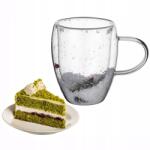 Kamille kávés és teás poharak 350ml dupla falú karácsonyi hó (KM9015)