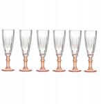 Vivalto Pezsgős Poharak üveg pohár szett 6x 170ml narancssárga láb (78070 x6)