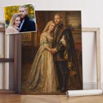 Art Gift Decor Персонализирана ретро картина на канава - семеен портрет