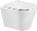 Fluminia Cleo (tornado), Alb, Vas Wc Suspendat, Cu Spalare Vartej, Cu Capac Soft Cose Si Quick Release, 48, 5x36x34cm, M201 (m201)