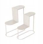 BOLTZE Virágágyások Lépcső Bézs Fém Pluto Szett 2 Db 45-55 CM Magas (2049382)