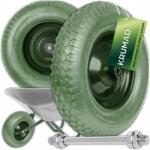 KRUMAD Talicskakerék Teljes Tömlő nélküli Habszivacs Kocsi Kerék 8PR 4.80/4.00-8 Tengely (KOŁO DO TACZKI 4.80/4.00-8 + OŚ BEZDĘTKOWE)