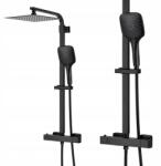 Inea Fekete Zuhanypanel Szett Nagy, 25 Cm-es Esőztető Fejjel Inea (ZN2265 Zestaw z dużą deszczownicą mat)