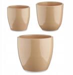 Ibergarden Kerámia Virágcserép Szett, Kerek, Szűkített Alappal, 3 Darabos (34901-AR)