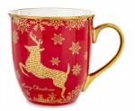 Artpol Bögre 560ml karácsonyi piros arany kiegészítők rénszarvas karácsonyi hangulat mese (182111)