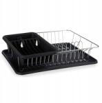 Kinvara Konyhai edénycsepegtető tálcával, fekete (8430852797858)