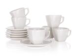 BANQUET Alba csésze és csészealj, 250ml, porcelán, fehér (8591022210673)