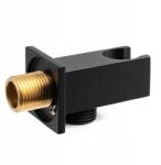 Inea Fekete szögletes csatlakozó akasztós zuhanyfej (UH2020)