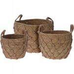 Home Styling Collection Tárolókosár Fogantyúkkal kosár szett x3 Rattan Kosár (KR2002350)