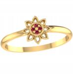 Angel gold Arany Nap Gyűrű Rubinokkal 585 Eljegyzés