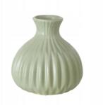  Kerámia Virág Váza Bordázott Zöld Kerámia Váza (4066076113552)