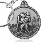  4 Ezüst Szent Kristóf Kulcstartó Gravírozás (BRE/S/004)