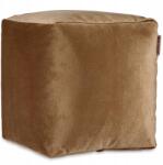 Giftdeco Puff Bársony barna 30x30 nappaliba Puf ülőfelület puha kényelmes (90071 AR)