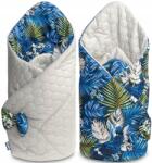 Sensillo Kétoldalas Baba Fészek Velvet (Kék/papagájok) (5908310388878)