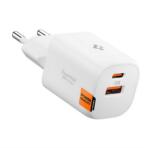 Spigen ESSENTIAL EE352EU încărcător de rețea USB+Type-C 35W, încărcător rapid PD 3.0, ALB (ACH09462)