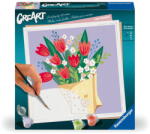 Ravensburger Jucarie creativa Ravensburger Set pictura pe numere CreArt - Buchet de lalele (25518)