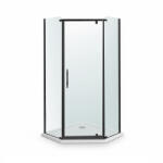 Leziter Celtic 100x100 cm ötszögletű zuhanykabin zuhanytálcával fekete (LC-061110_ST-09-100)