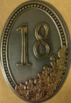  Fém-Arany évszámos címke 18