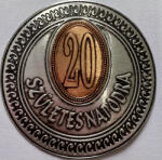  Fém címke évszámos 20