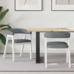 vidaXL Étkező Székek 2 pcs Fehér 54 x 57 x 73 cm Tömör Gumi Fa (42020424)