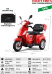 Hecht VISTA Akkumulátoros robogó, 60V, 20Ah, 1000W, Max hatótáv: 60km, Max sebesség: 25 km/h, Max: 150kg (HECHTVISTA)