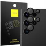 Spacecase 2x kameraüveg applikátorral Samsung Galaxy S22 Ultra-hoz, Spacecase kameragyűrű szerelőeszköz mellékelve, karcálló, ütésálló, erős ragasztó a teljes felületén, fekete képernyővédő fólia