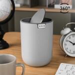 EKO asztali hulladékgyűjtő, Fandy 2, 1, 5 literes űrtartalom, automatikusan záródó fedél, csendes, ergonomikus, műanyag, könnyen üríthető, szürke (920615GR)
