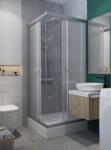 Radaway Projecta szögletes zuhanykabin átlátszó üveggel 80x80 cm (34260-01-01M)