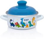 Metalac zománcozott 1 literes lábas fedővel Dino, 14 cm (374567)