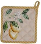 Clayre & Eef Edényalátét 20x20cm, 100% pamut, Lemons & Leafs (LEL45deco)