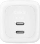 Belkin WCH020KQWH 2-poorts USB-C GaN-wandlader (67 W) (WCH020KQWH)