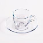 Pasabahce V-Block Cup 85ml kávés pohár szett alátéttel 6 darabos (1120302) - emag