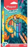 Maped Jungle Fever színes ceruza készlet, vastag, 12 szín (IMA863700)