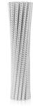 Amscan Chevron Ezüst Papírszívószál - 12 db (MLG123852)