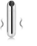 Guilty Toys Mini Glont Vibrator VibeX, 10 Moduri Vibratii, ABS, USB, Argintiu, 7.5 cm, Guilty Toys Vibrator