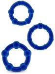 STD Set 3 Inele Erectie Rock Rings, Albastru Inel pentru penis