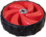 Strend Pro Fűnyíró kerék, Strend Pro Garden TB53S13 benzinmotoros fűnyíróhoz, piros/fekete, 12. számú pótalkatrész, golyóscsapágyas, barázdált gumiperem, ütésálló műanyag felni (TC1111666)