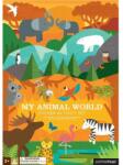 Petit Collage Autocolante reutilizabile Petit Collage cu scena My World of Animals (DDPTC123)