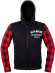 W-TEC Black Heart Motoros kapucnis pulóver W-TEC Black Heart Ramforge, húzózsinóros kapucni, elasztikus kötött szegély, előkészítés hát-, váll- és könyökvédőhöz piros-fekete XL