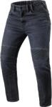 Revit Moto 2 TF extra rövidített motoros farmernadrág koptatott sötétkék-fekete