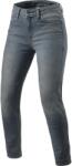 Revit Marley SK rövidített női motoros farmernadrág koptatott középszürke