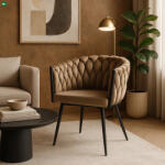 Mebel Elite Bézs Bársony Étkezőszék ELENA