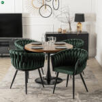 Mebel Elite Zöld Bársony Étkezőszék ELENA