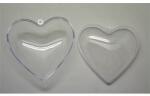  Műanyag átlátszó szétszedhető szív 10cm (357653)