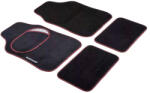 Dunlop Autószőnyeg 4db-os szövet garnitúra, univerzális, fekete-piros, Dunlop
